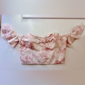 NWT Express Floral Off The Shoulder Corset top Sz M